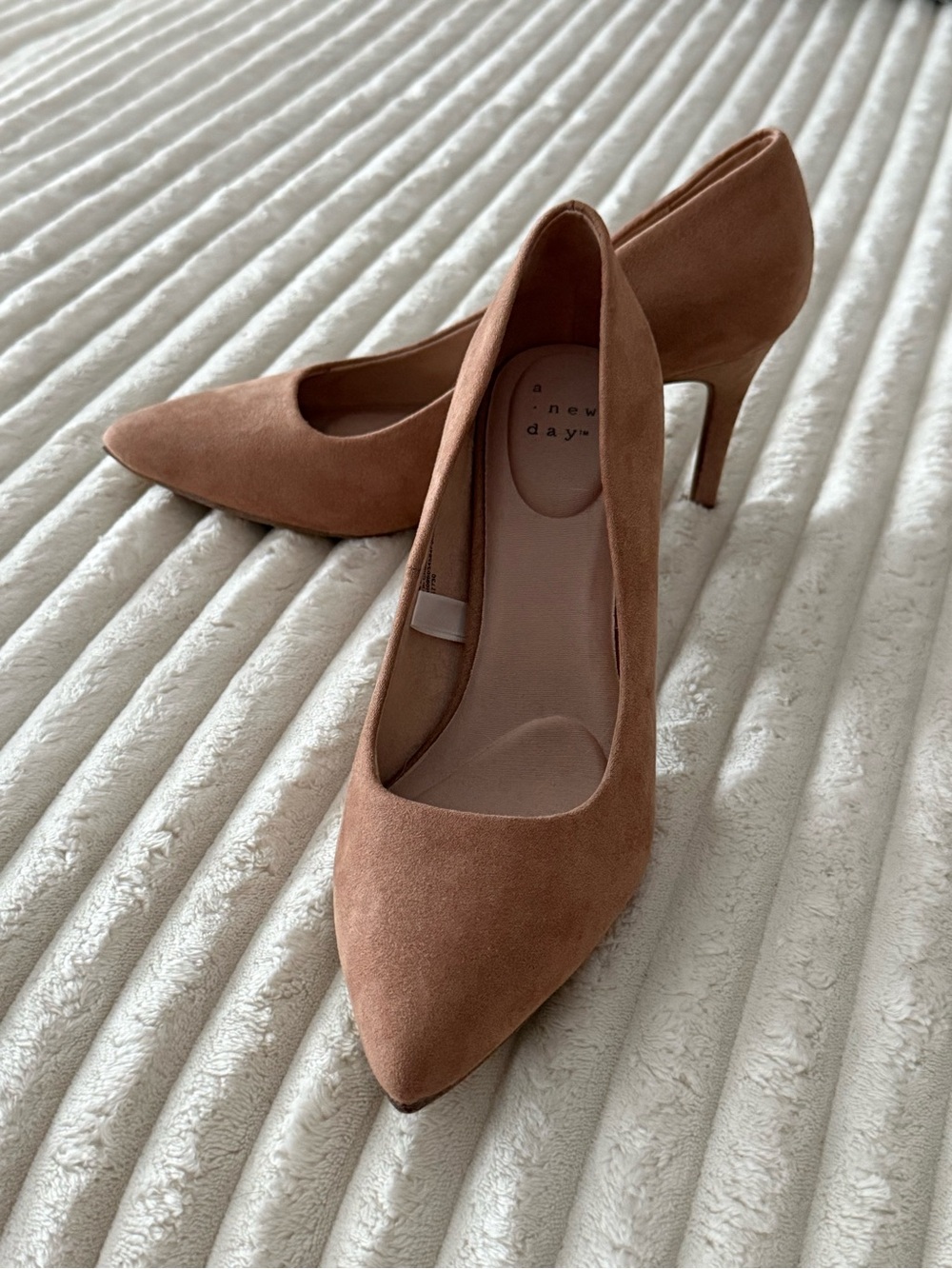 a new day Brown Suede Pointed-Toe Stiletto Pumps